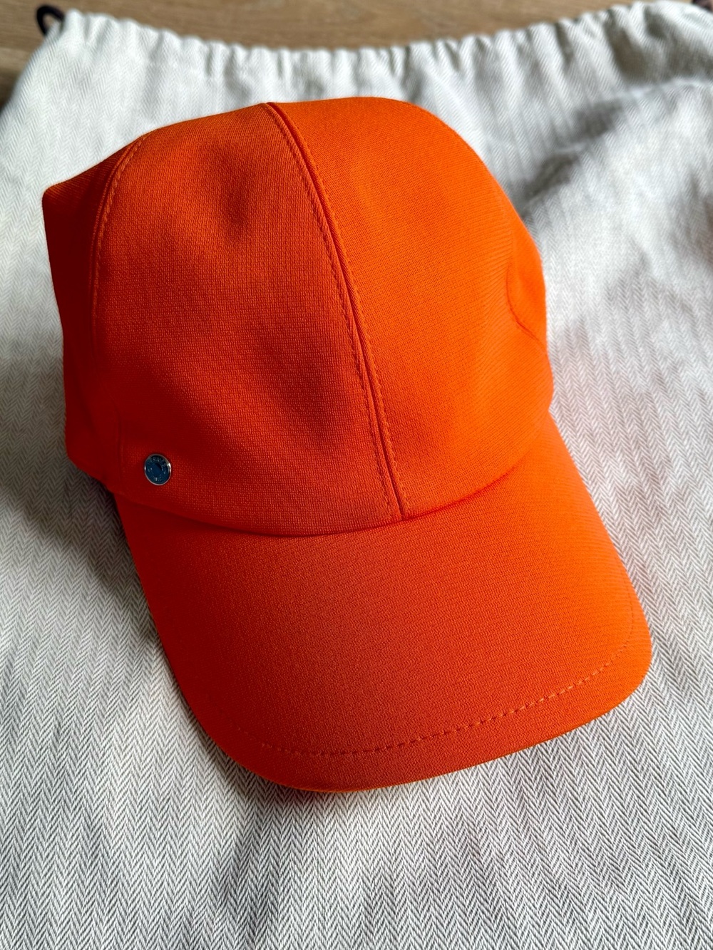 Hermes Orange Baseball Cap, Like New